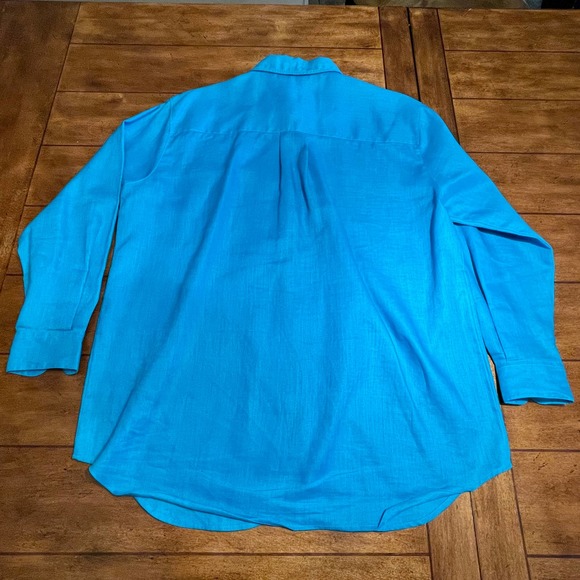 Westbound Petite 100% Linen Blue Button Front Top Women's Sz PL S1055-01 - Picture 4 of 11